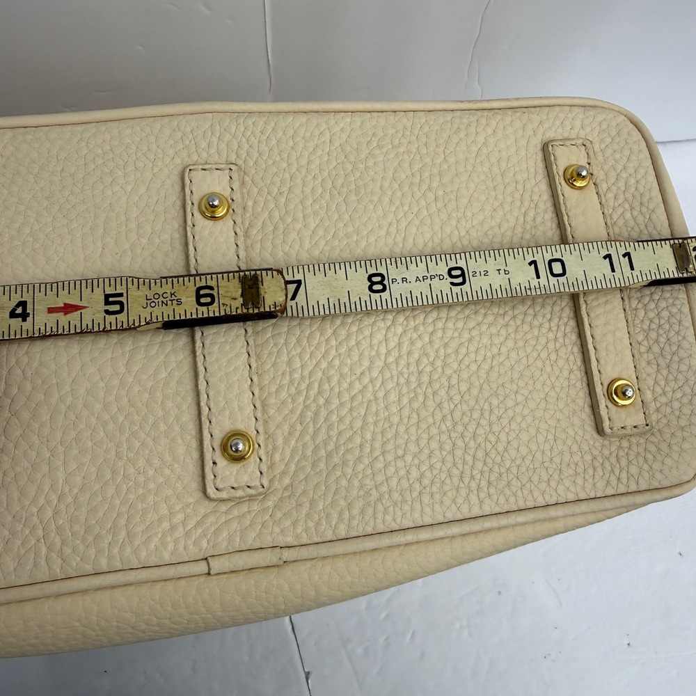 Dooney & Bourke Pebble Grain Tote Bag Womens Cream Leather Shoulder Bag - Picture 5 of 9